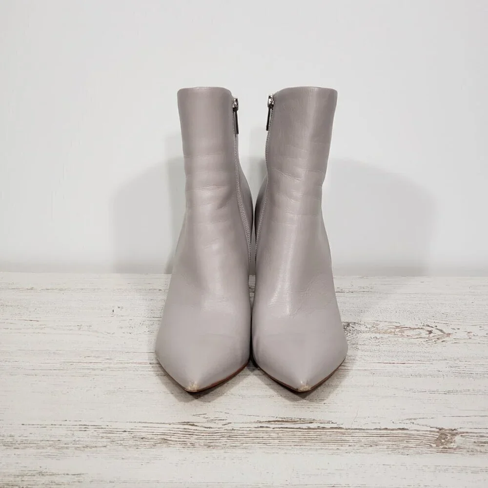 Marc Fisher  Taupe Grey  Leather Bootie  3.5